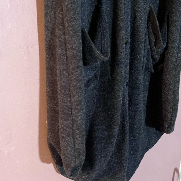 Elena Wang cardigan sweater long line Lagen look duster triangle hemline artsy M - Picture 9 of 14